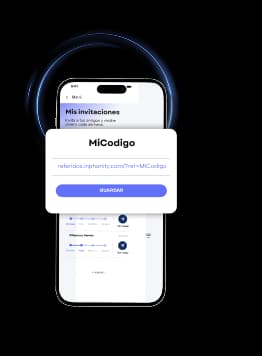 Pantalla para compartir el código de invitación